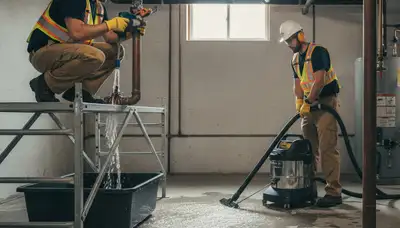Emergency plumber in Austin, TX repairing a burst pipe for fast 24/7 service