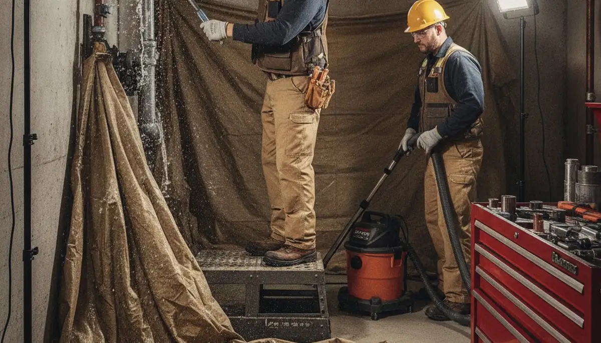 Emergency plumber in Austin, TX inspecting pipes for leak repair and fast service