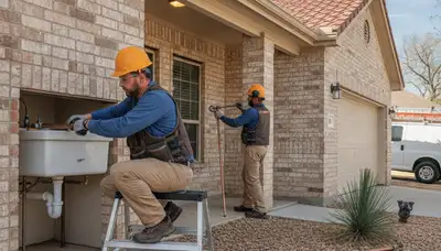 Austin, TX emergency plumbing repair service truck for urgent pipe and leak repairs