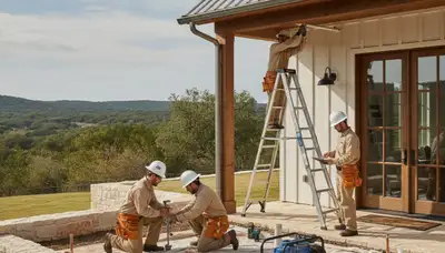 Austin, TX emergency plumber repairing a leak for residential plumbing service