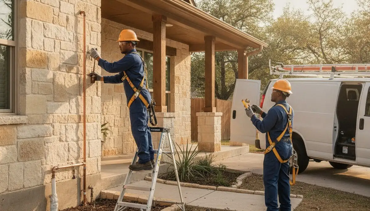 Austin, TX plumbing repair service truck for emergency leak and pipe repairs