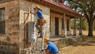 Austin, TX emergency plumber repairing a residential leak with professional plumbing tools