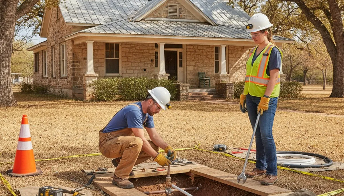 Austin, TX emergency plumbing repair service truck for fast leak and pipe repairs