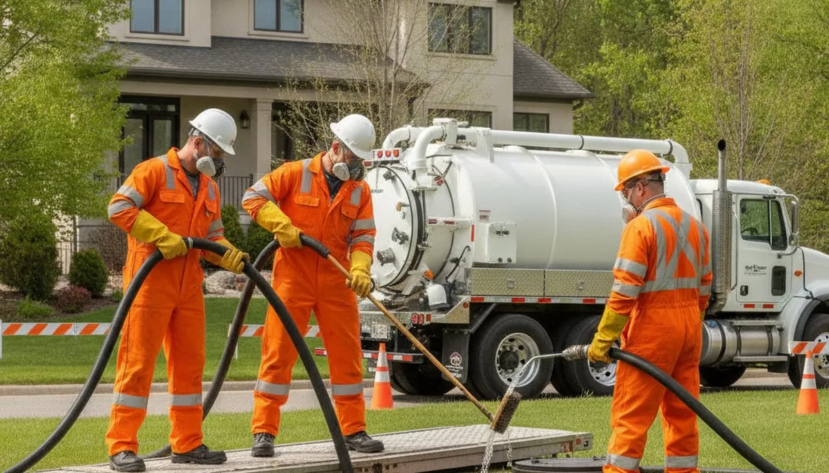 Septic tank cleaning service for Austin, TX homes by a professional plumber