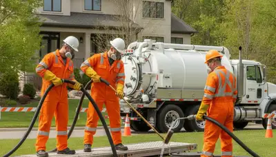 Septic tank cleaning service for Austin, TX homes by a professional plumber