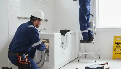 Walk-in tub installation for Austin, TX homeowners by professional plumbers